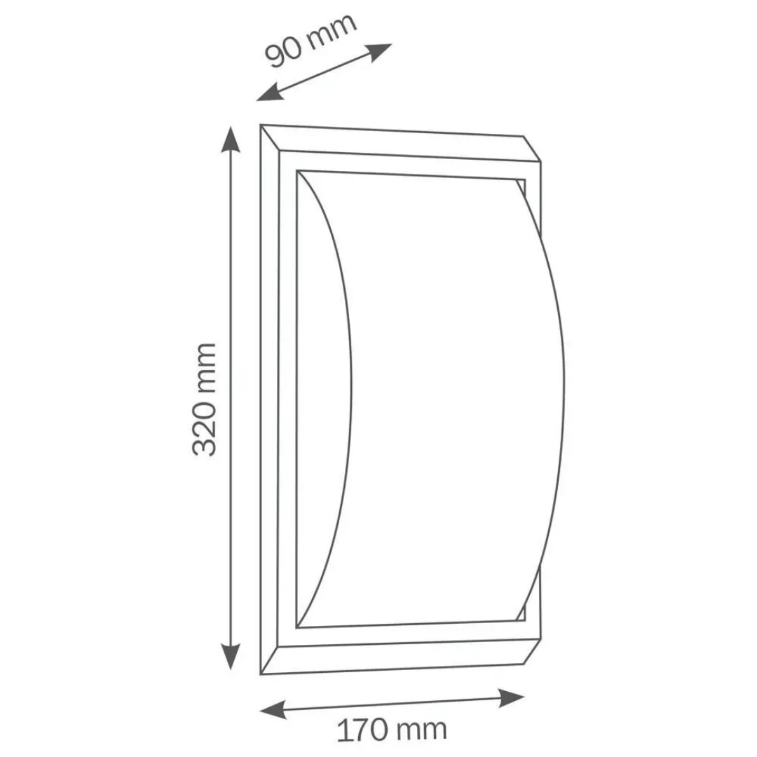 LED Wandleuchte A-259371, 13W, 910lm, 3000K, ohne Bewegungsmelder, Aluguss, günstig online kaufen