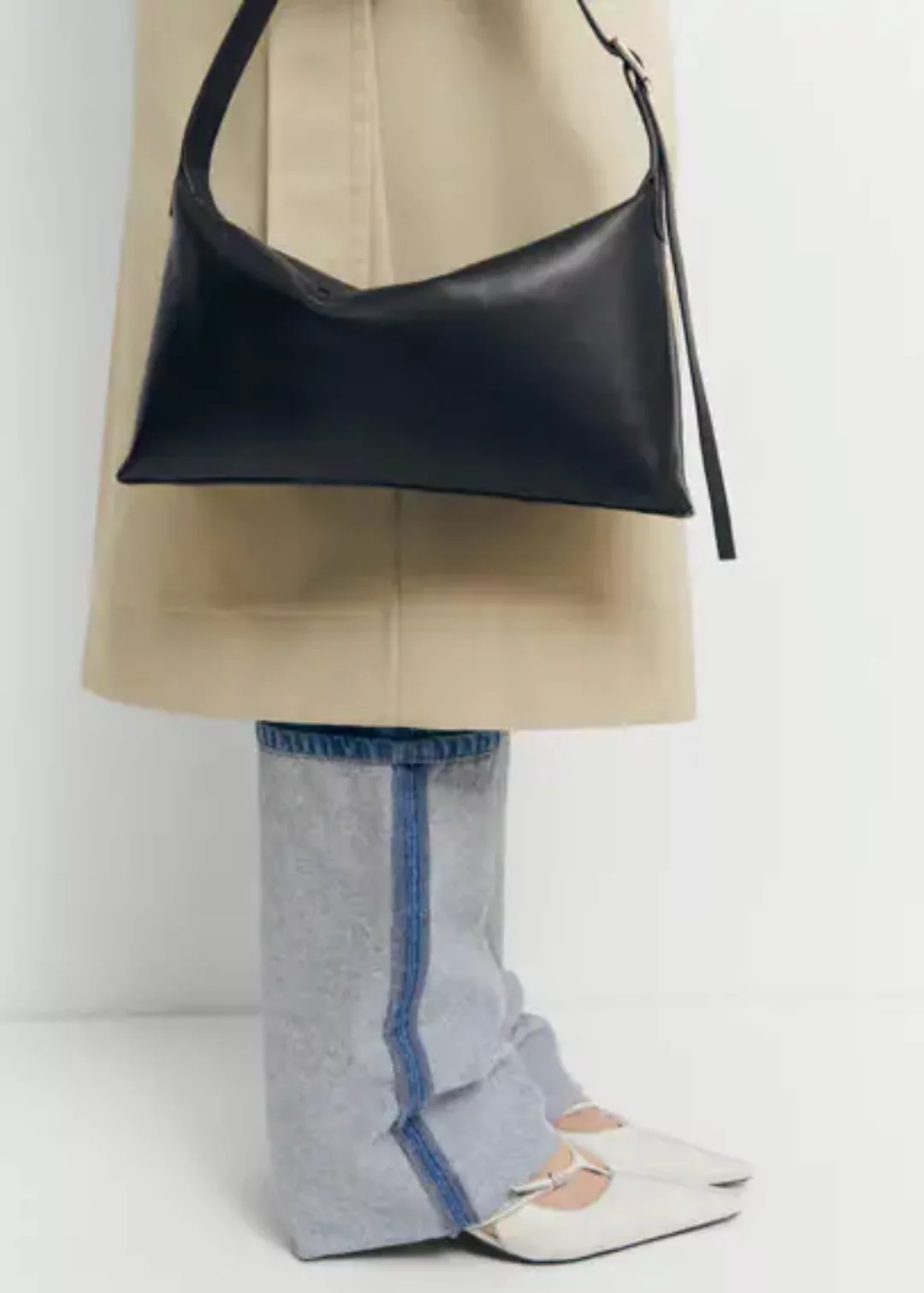Leder-Umhängetasche mit Schnalle günstig online kaufen