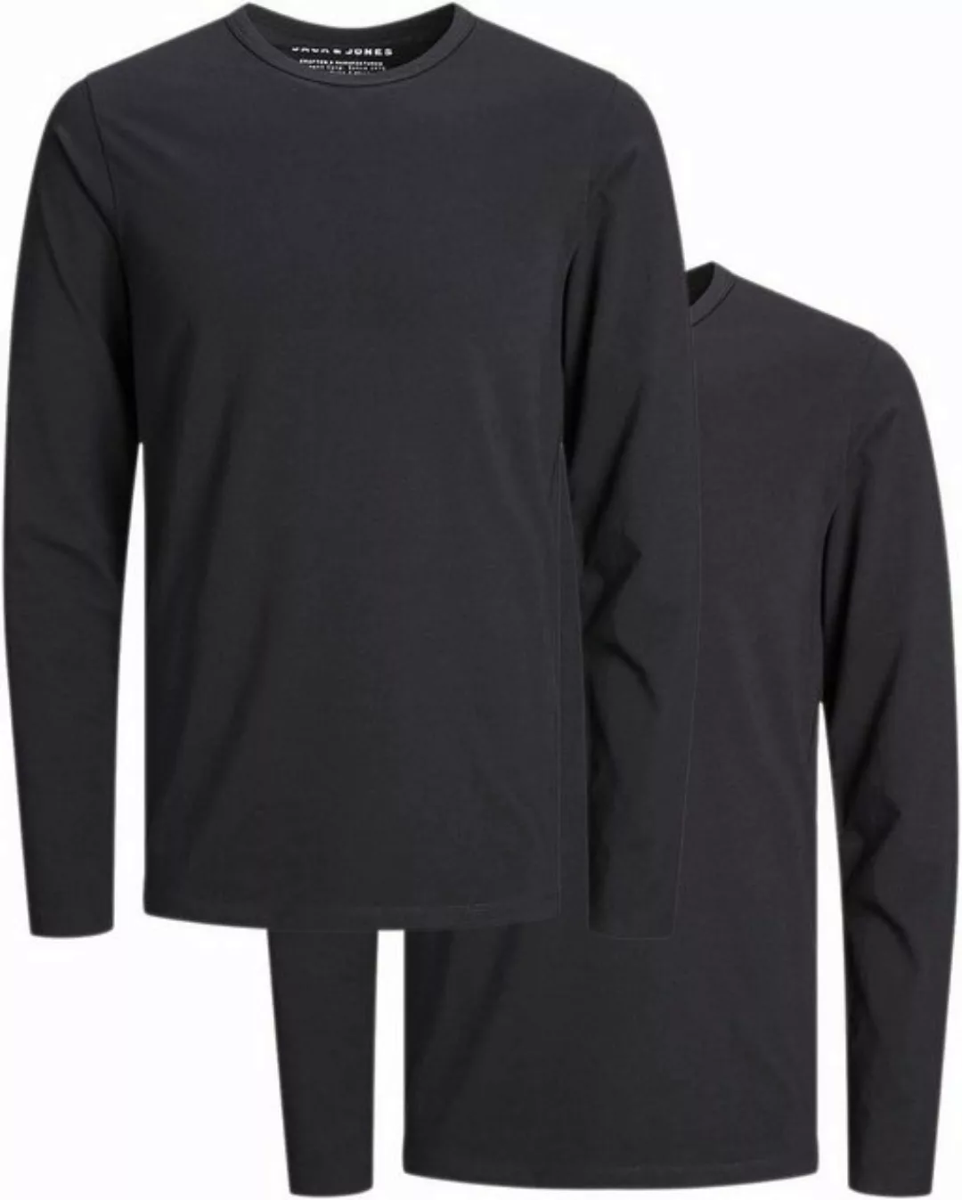 Jack & Jones Langarmshirt (Set, 2er-Pack) in Unifarben günstig online kaufen