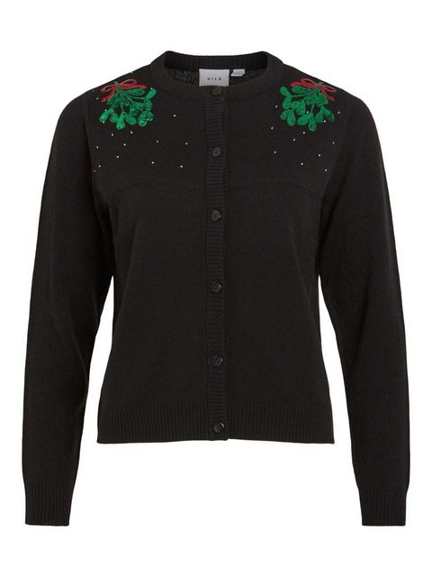 Vila Strickjacke MISTLETOE CHRISTMAS (1-tlg) Pailletten günstig online kaufen