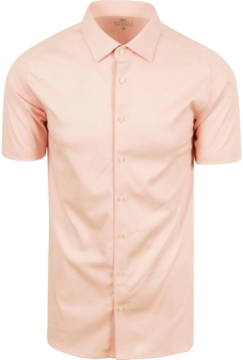 Desoto Short Sleeve Jersey Hemd Apricot Rosa - Größe M günstig online kaufen