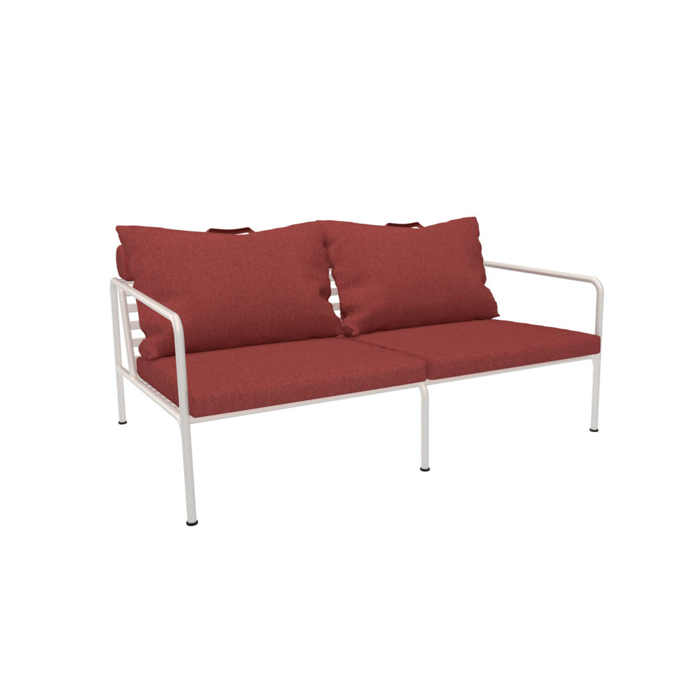 Outdoor 2-Sitzer Sofa AVON weiß Scharlachrot günstig online kaufen