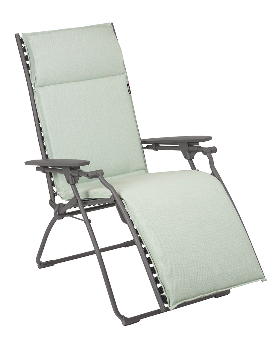 Sparset Outdoor Relaxliege BAYANNE Jade / Gestell Titane + Kissen günstig online kaufen