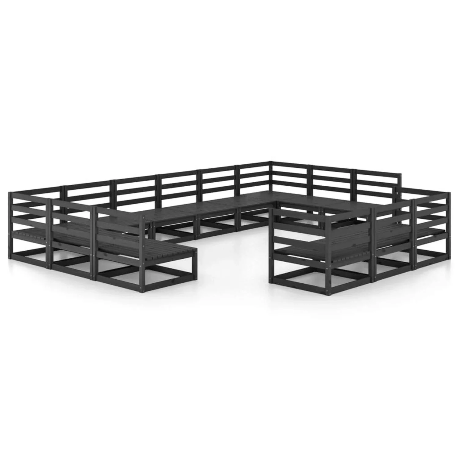 vidaXL 13-tlg Garten-Lounge-Set Massivholz Kiefer Modell 10 günstig online kaufen