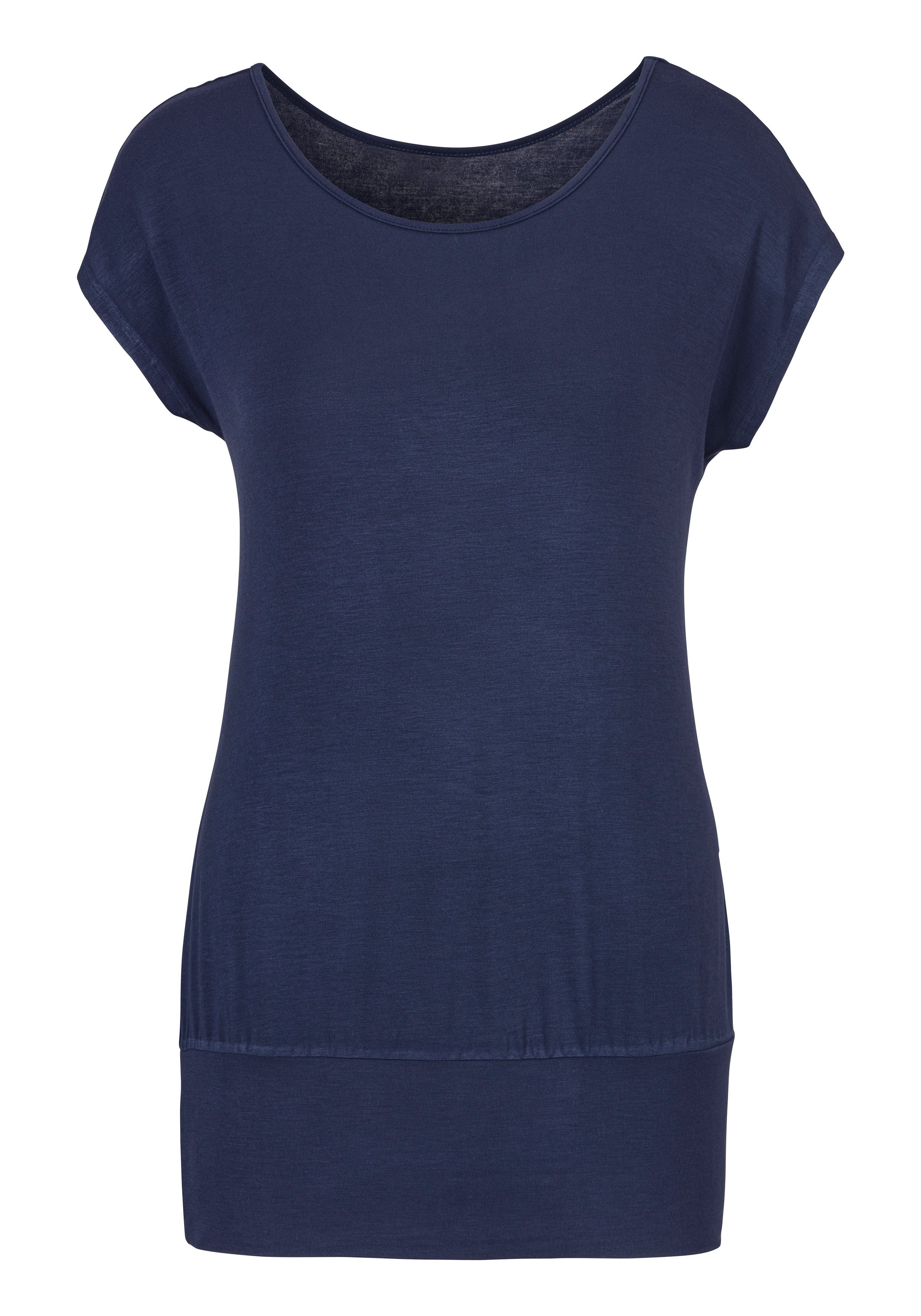 LASCANA Longshirt "mit breitem Bund", aus weichem Viskose-Stretch günstig online kaufen