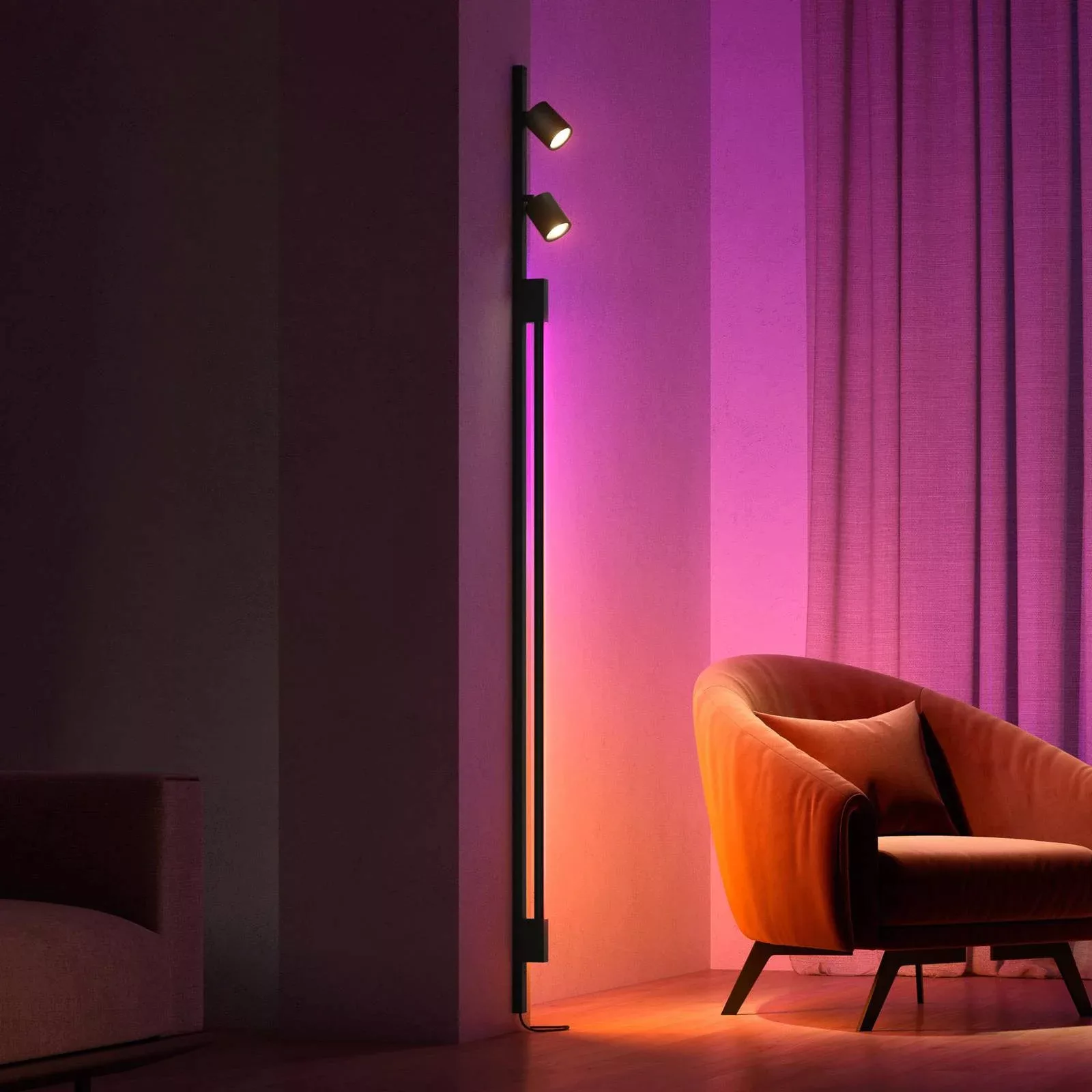 Philips Hue Perifo 2x Spots, Gradient Tube schwarz günstig online kaufen