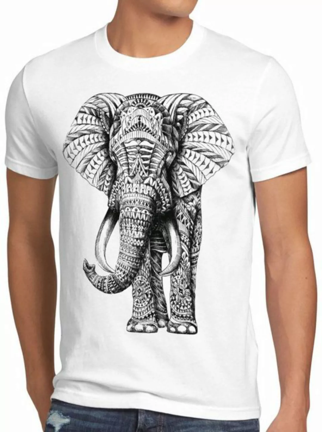 style3 Print-Shirt Herren T-Shirt Ink Elefant elephant zoo urlaub günstig online kaufen