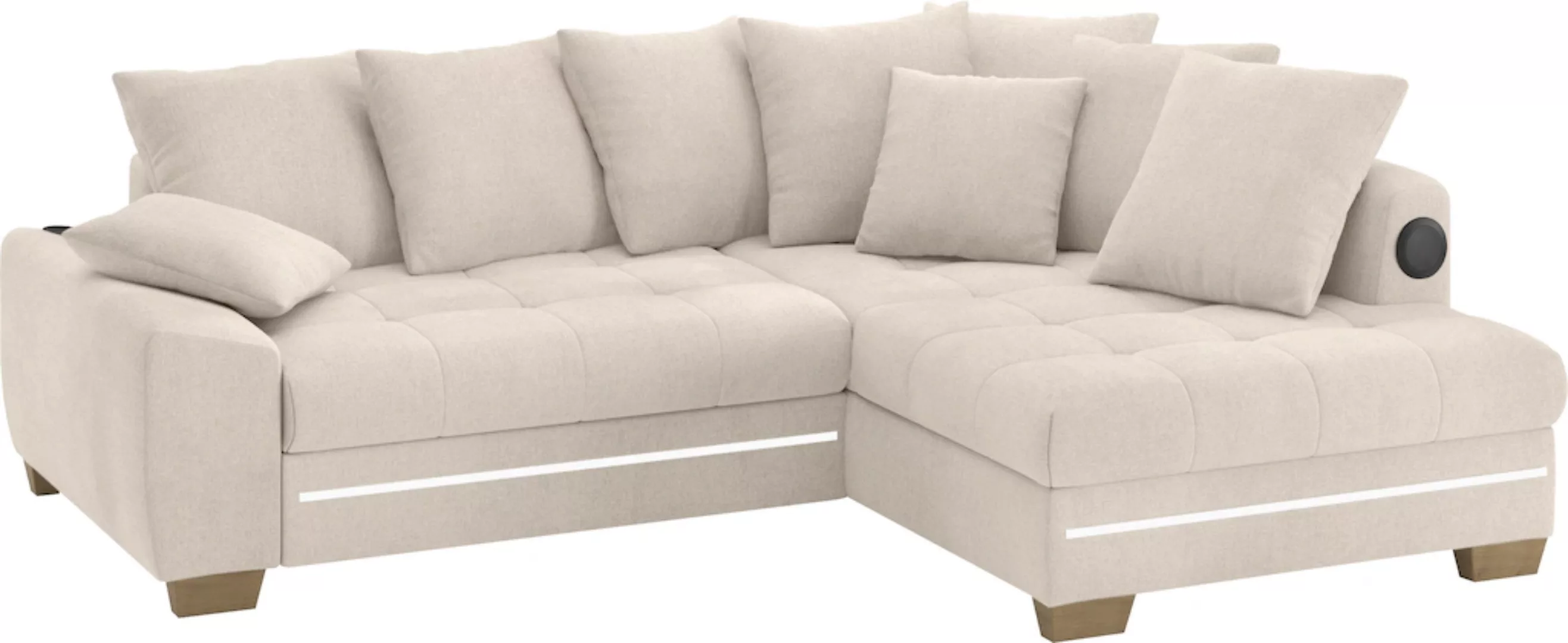 Mr. Couch Ecksofa "Nikita II, L-Form", mit Kaltschaum, RGB-LED, Soundsystem günstig online kaufen