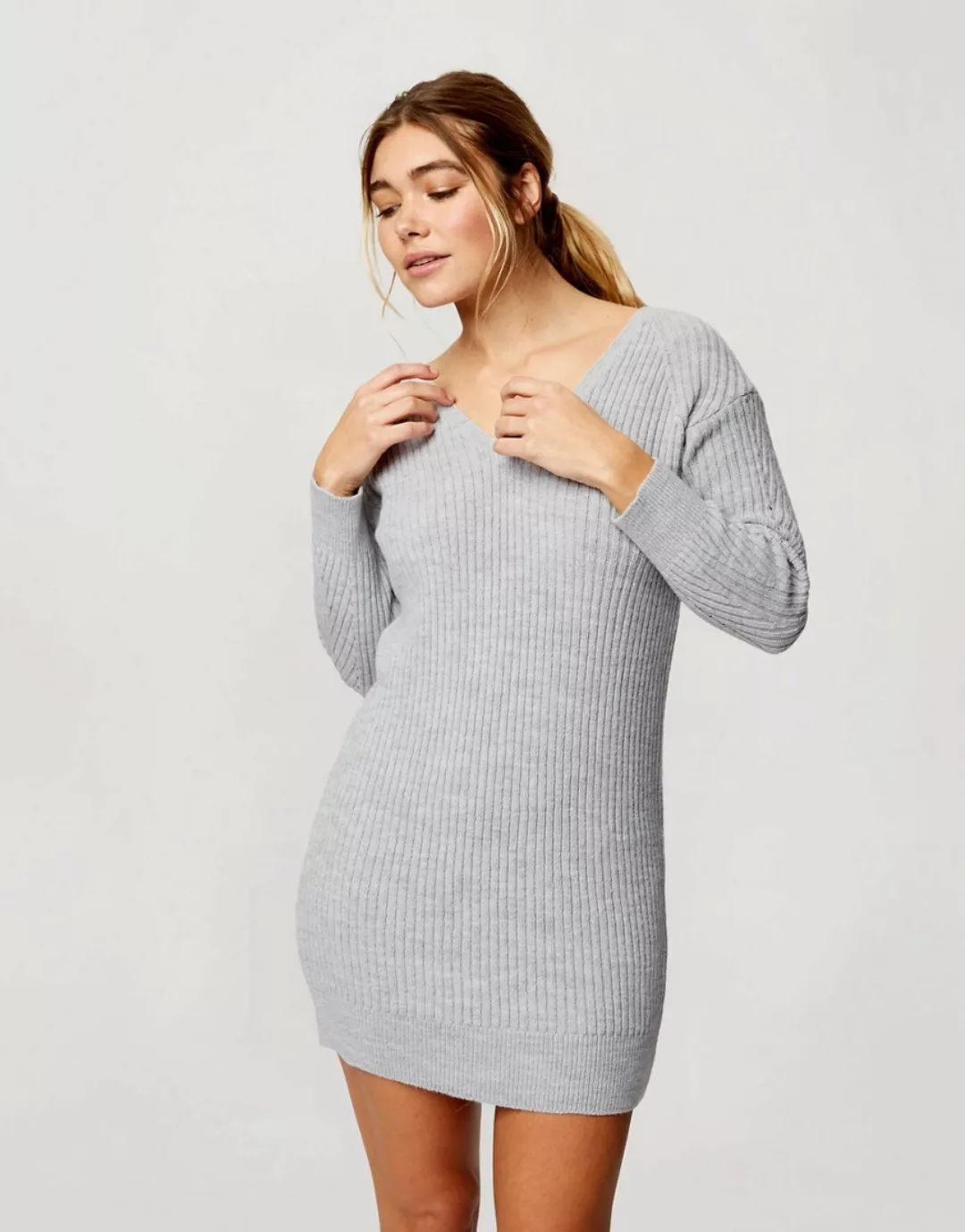 Miss Selfridge – Kleid-Grau günstig online kaufen