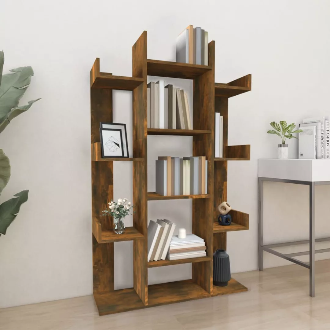 Vidaxl Bücherregal Räuchereiche 86x25,5x140 Cm Holzwerkstoff günstig online kaufen