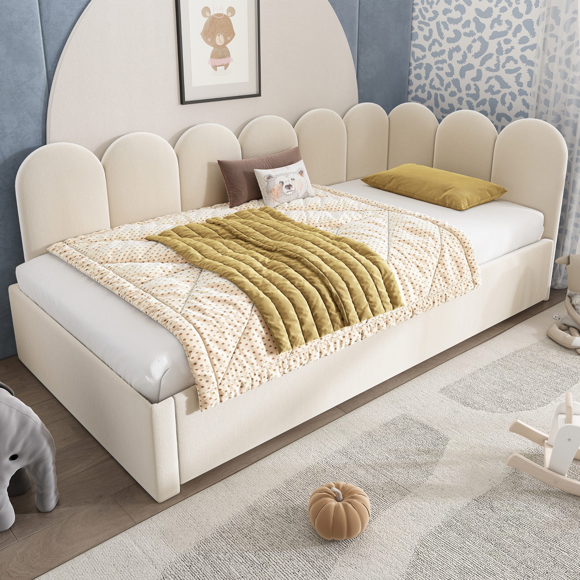 OKWISH Polsterbett Kinderbett mit Lattenrost (Tagesbett, günstig online kaufen