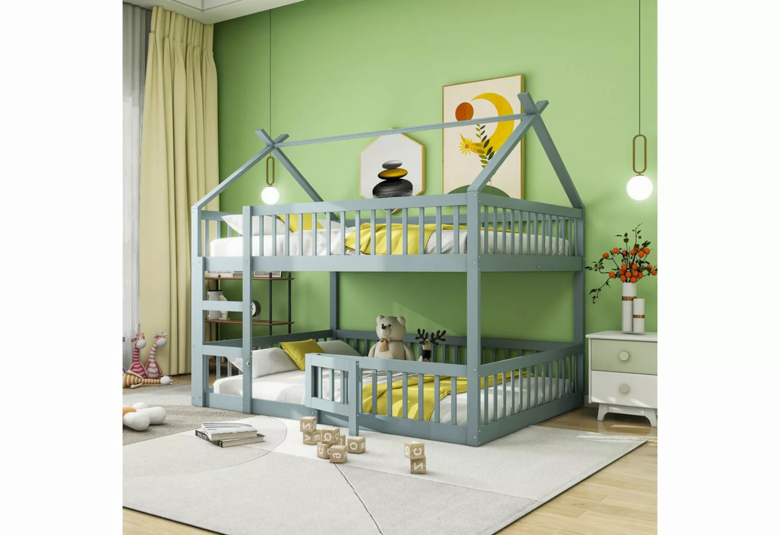 Gotagee Kinderbett Etagenbett Familienbett 140x200cm Kinderbett Massivholz günstig online kaufen