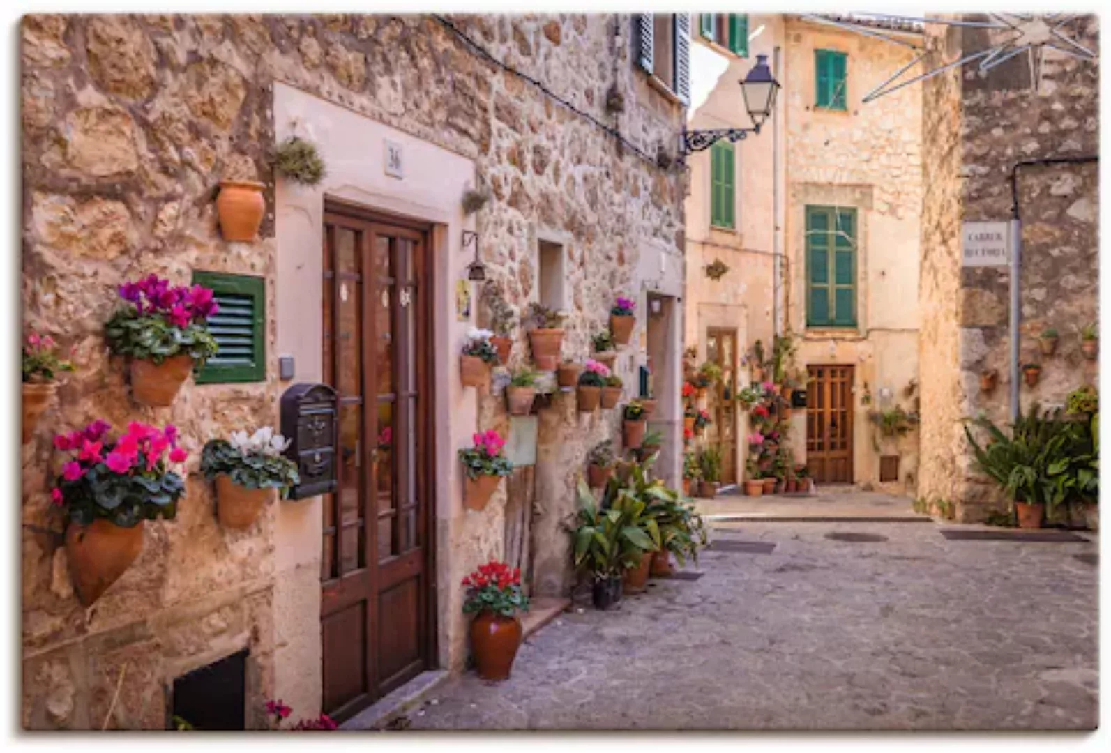 Artland Leinwandbild »Altstadtgasse in Valldemossa II«, Mallorca, (1 St.), günstig online kaufen