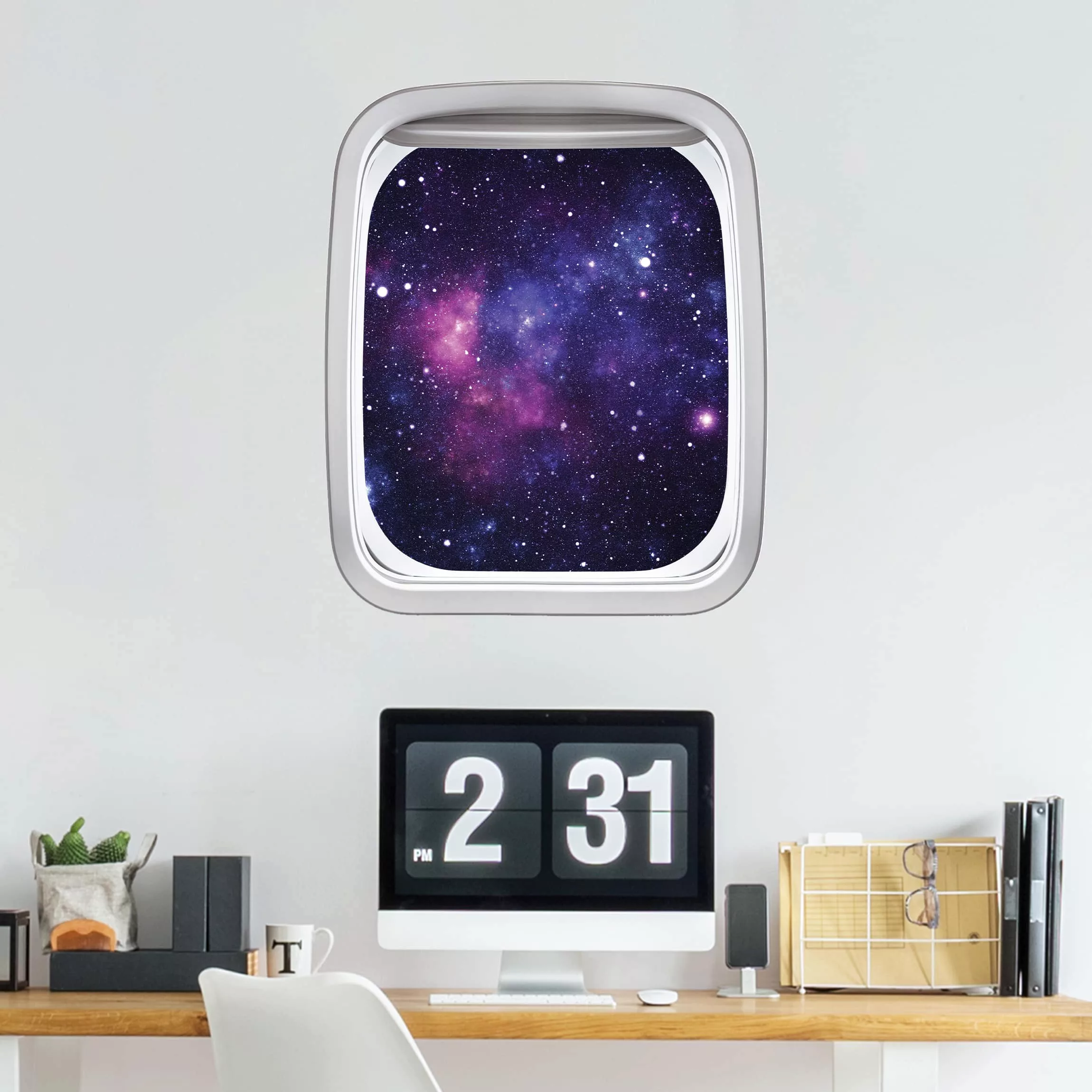 Wandtattoo Kinderzimmer Fenster Flugzeug Galaxie günstig online kaufen