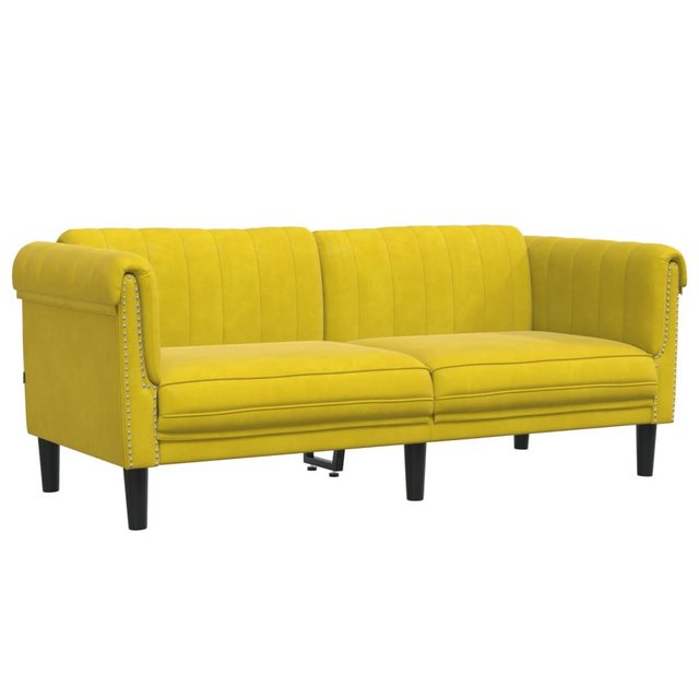 vidaXL Sofa Sofa 2-Sitzer Gelb Samt günstig online kaufen
