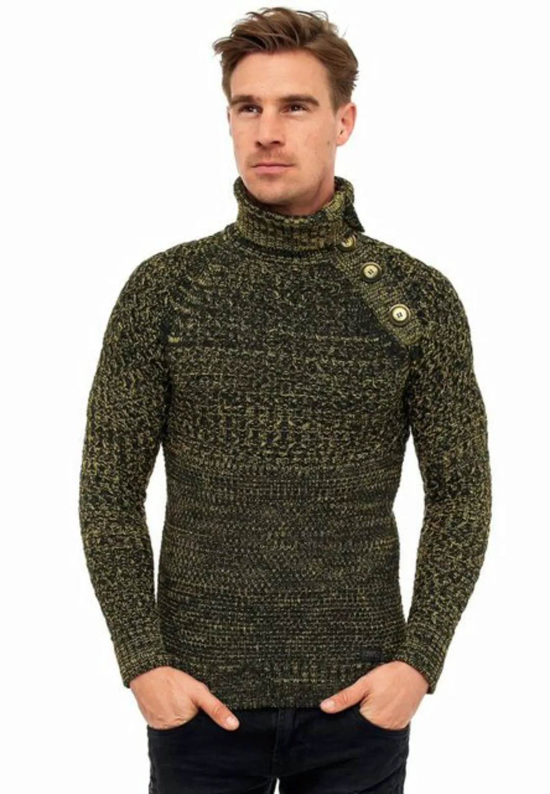 Rusty Neal Strickpullover mit modischen Zierknöpfen günstig online kaufen