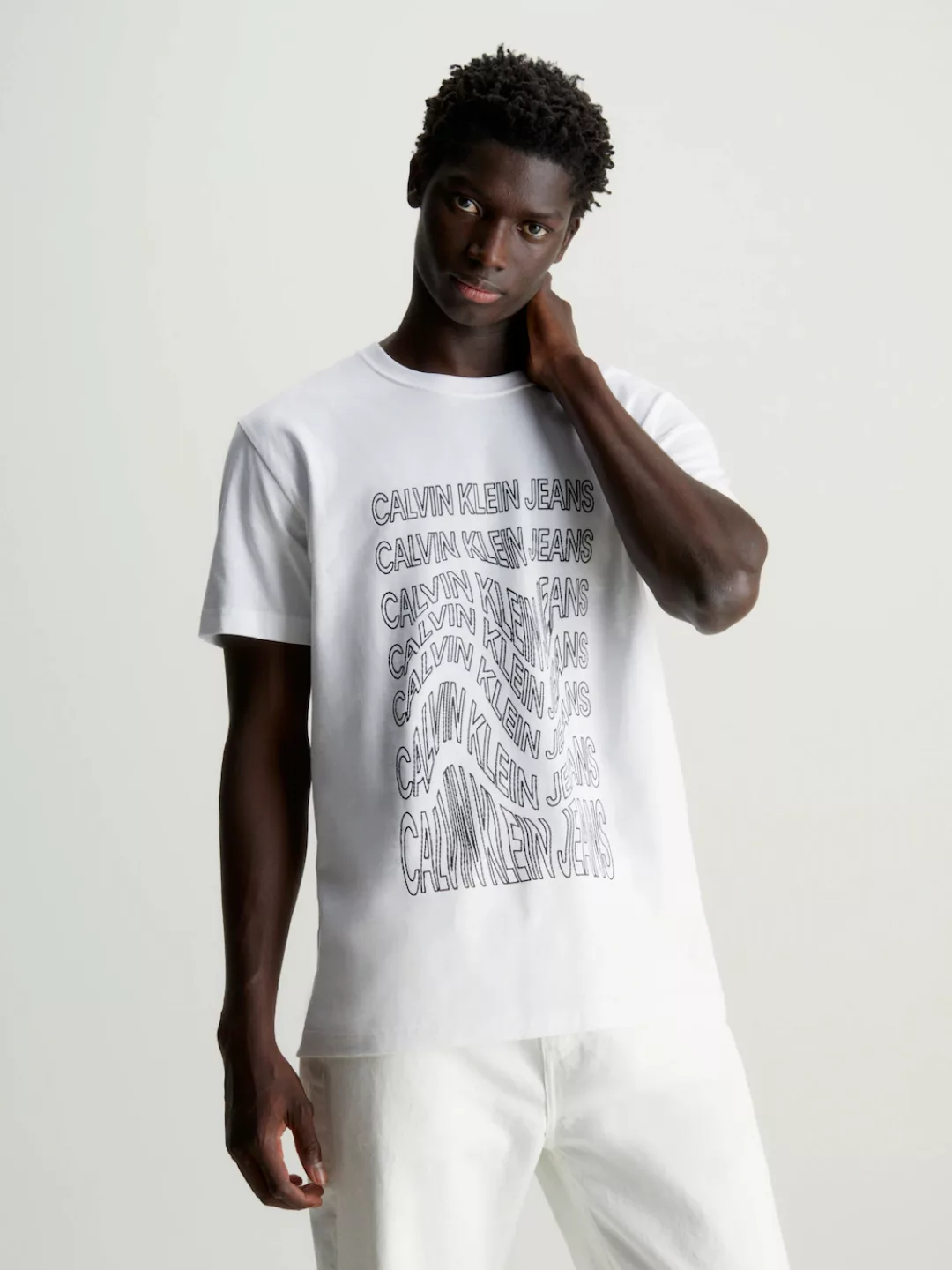Calvin Klein Jeans T-Shirt "INSTITUTIONAL WARP TEE", mit Logodruck günstig online kaufen