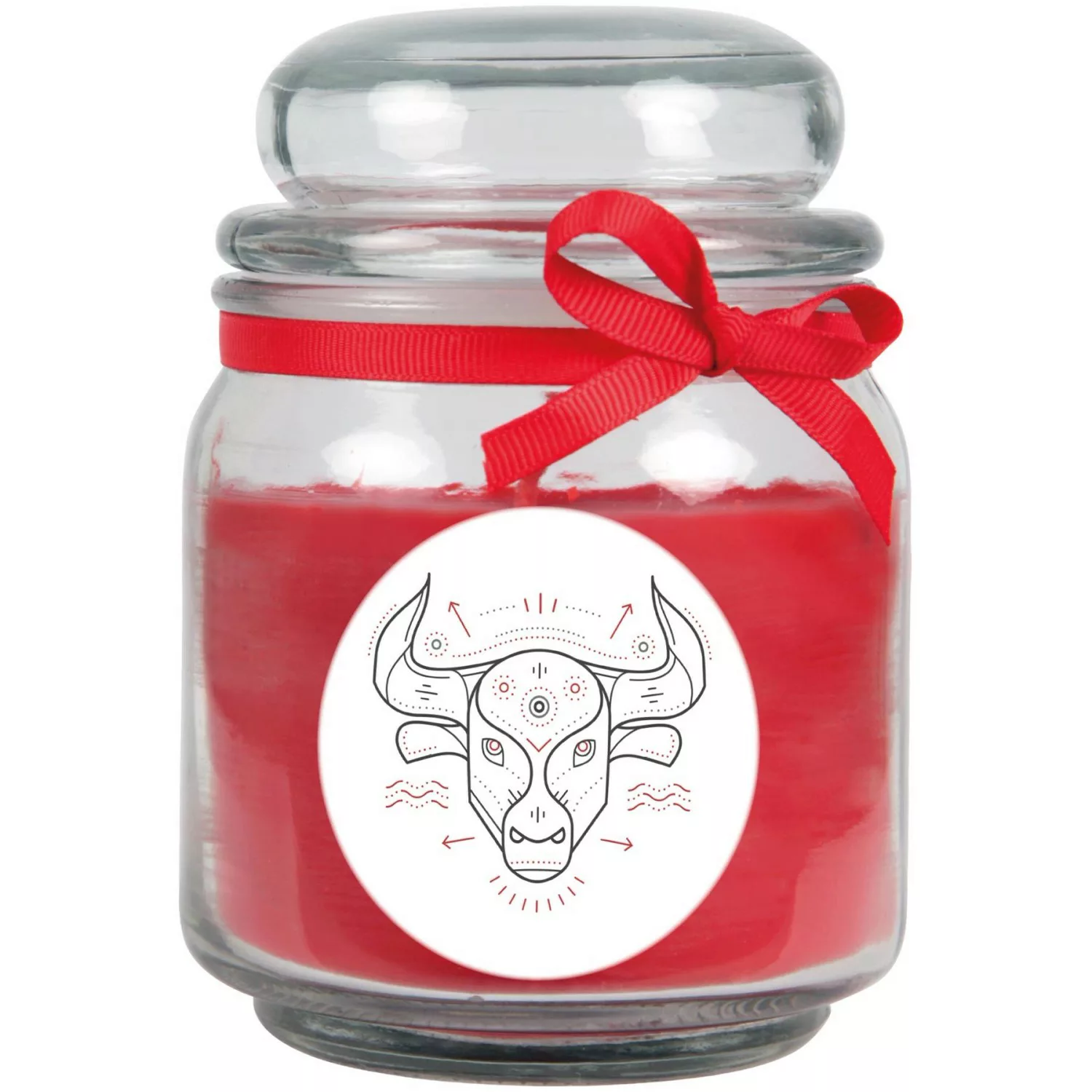 HS Candle Duftkerze & Glas Sternzeichen Rose 70 Stunden Stier günstig online kaufen