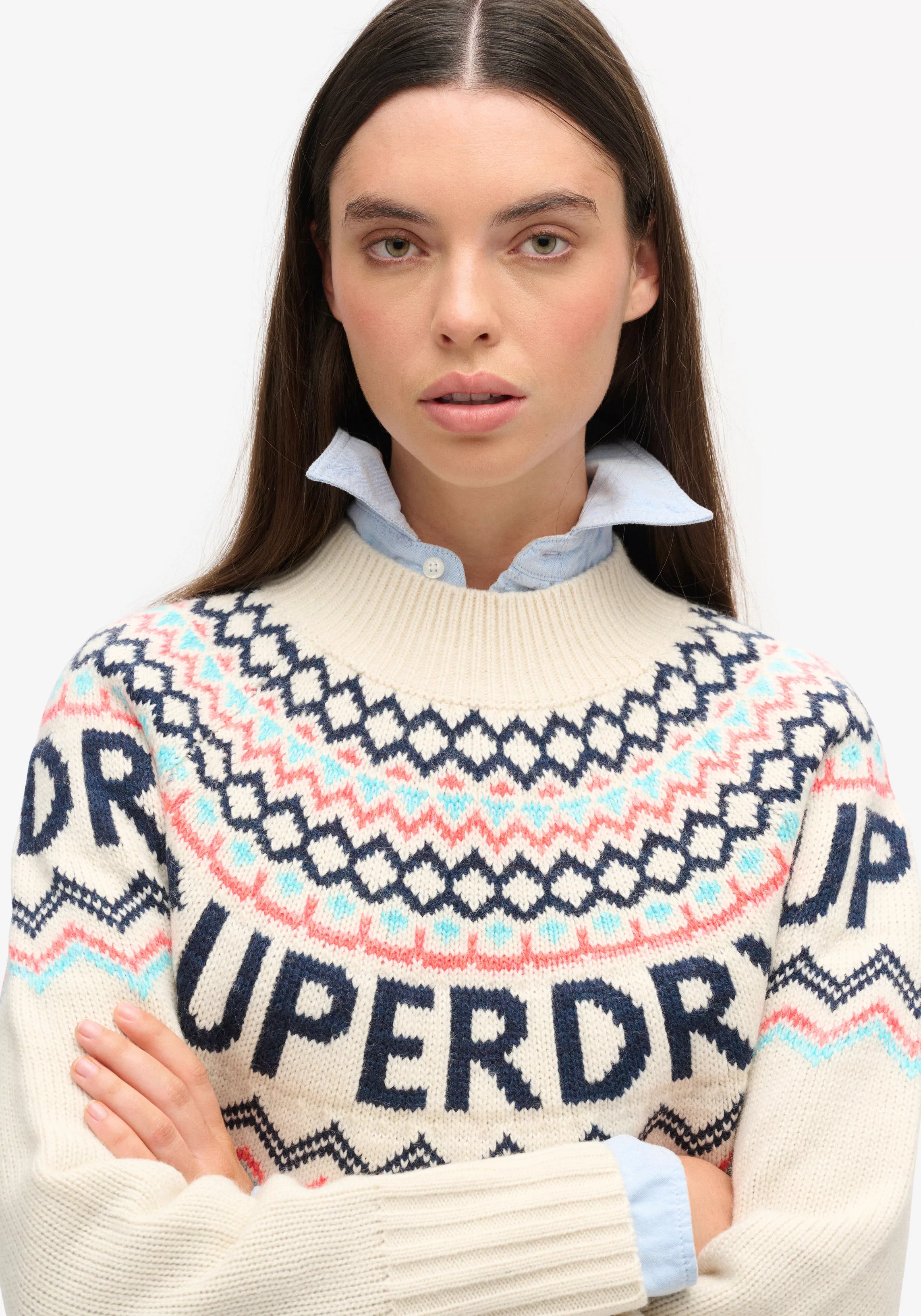 Superdry Strickpullover FAIRISLE BRANDED JUMPER günstig online kaufen