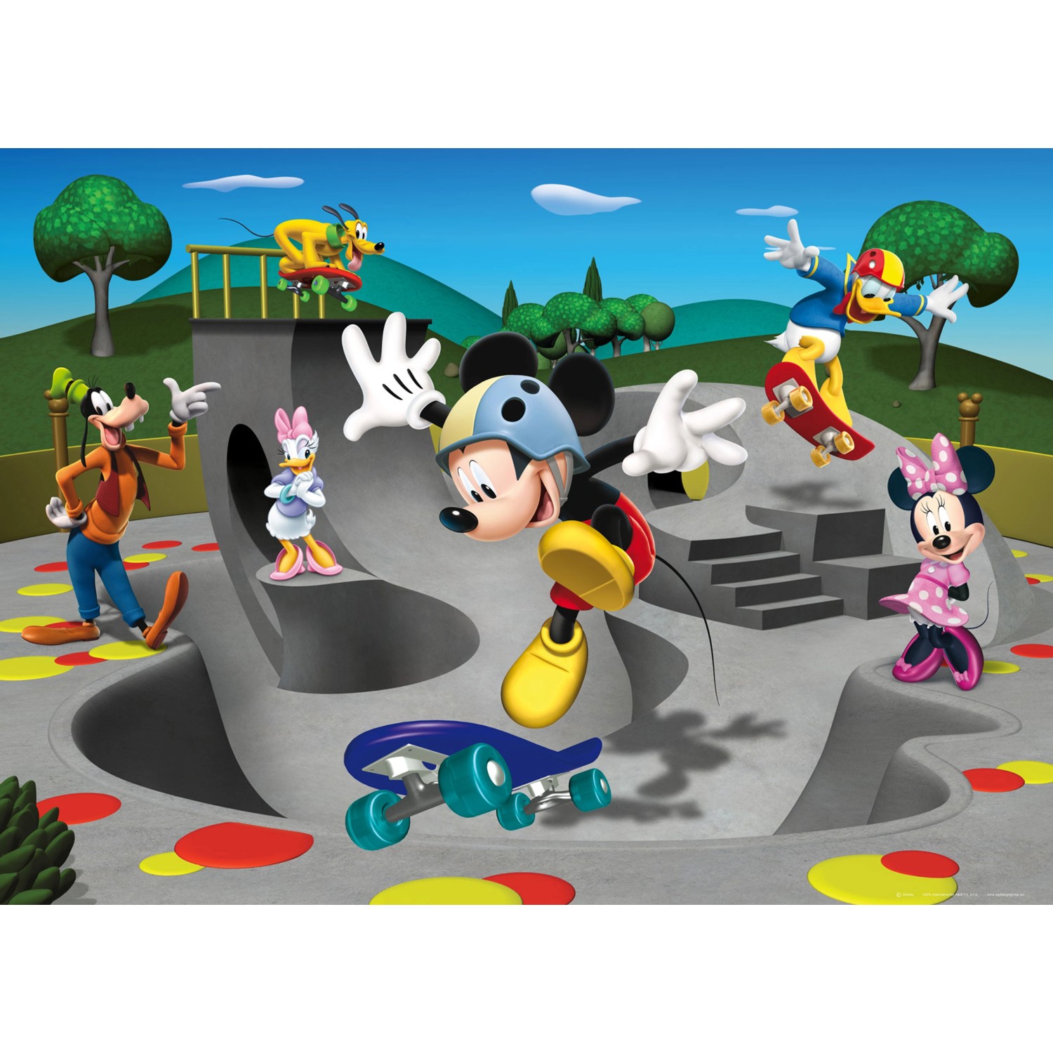 Disney Poster Micky Maus Grau Grün und Blau 160 x 110 cm 600658 günstig online kaufen