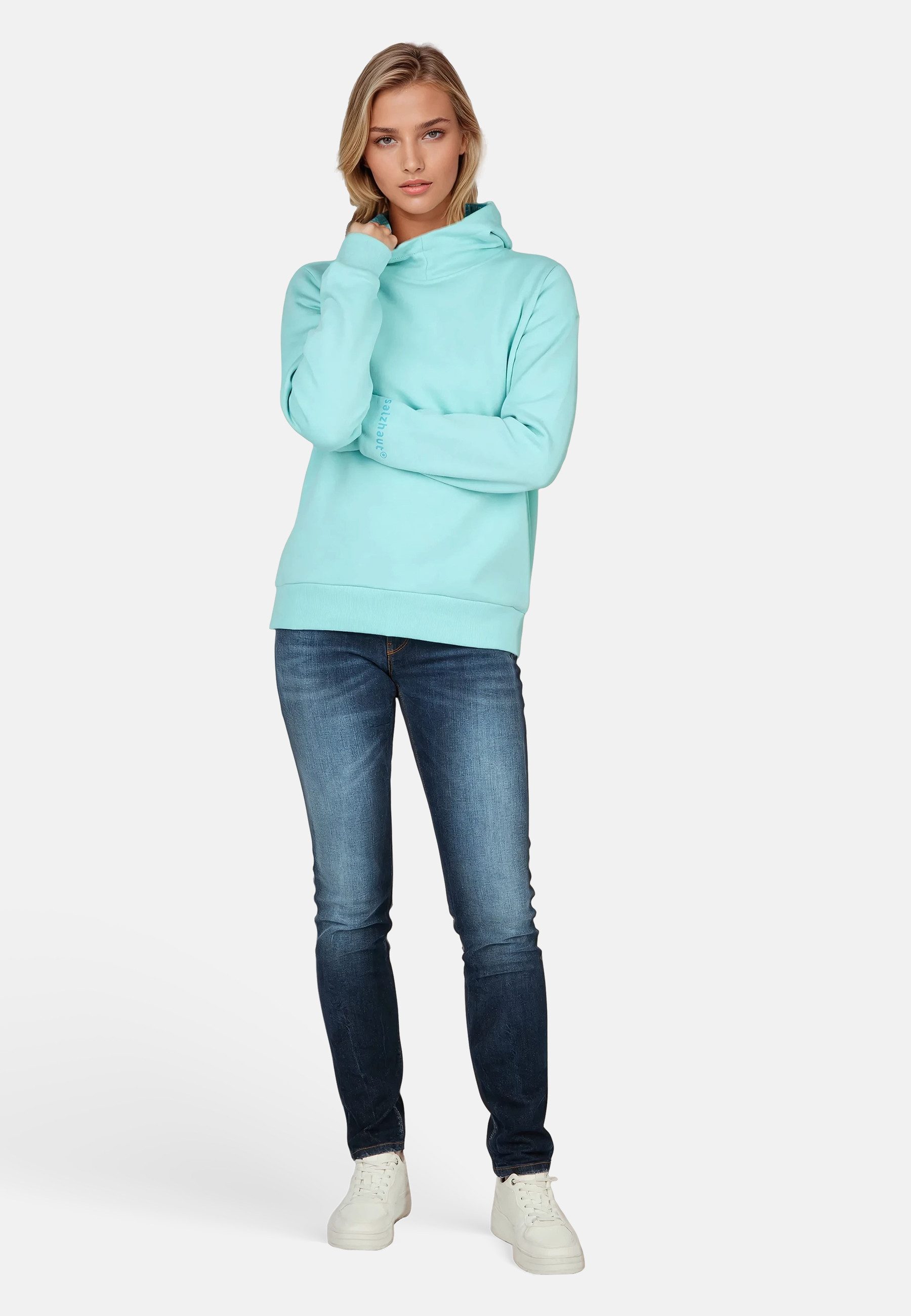 salzhaut Kapuzenpullover Damen Hoodie Talken Unifarben günstig online kaufen