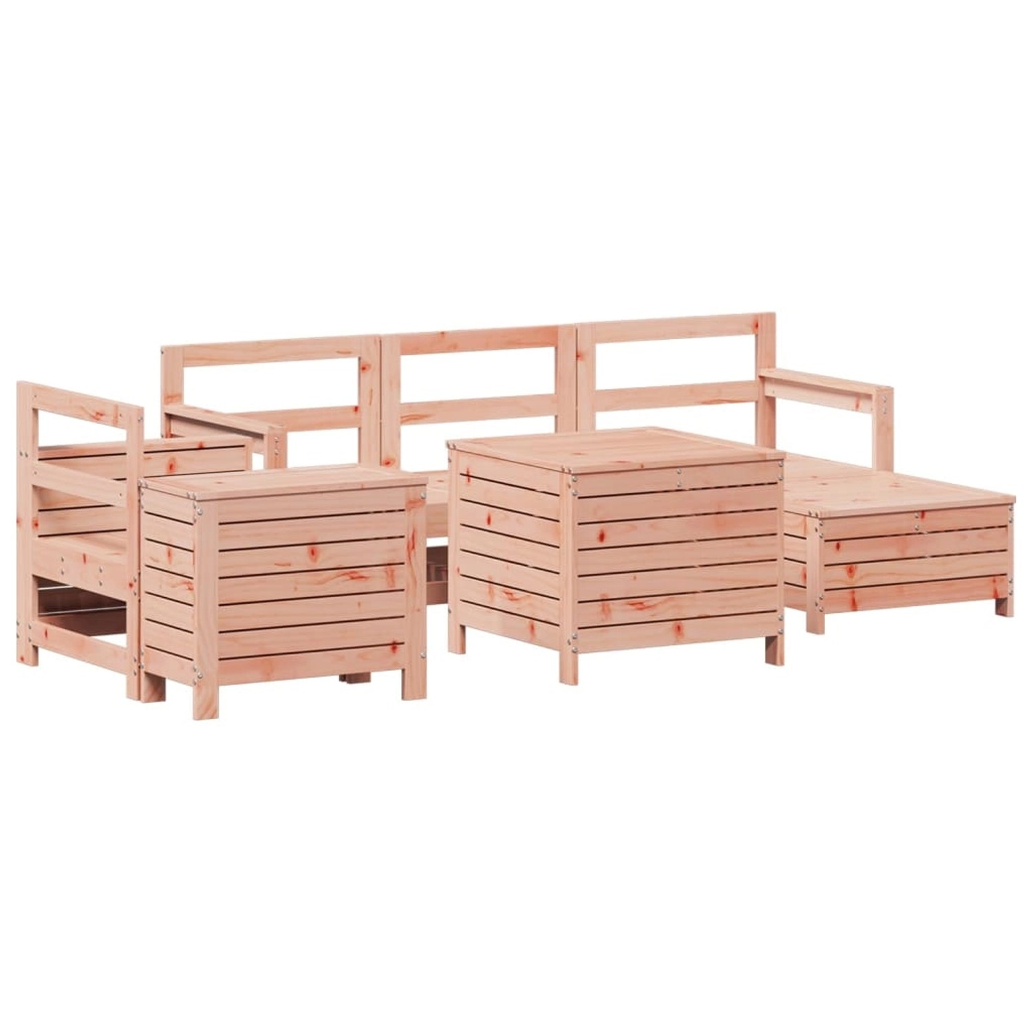 vidaXL 7-Tlg Garten-Sofagarnitur Massivholz Douglasie 3250550 günstig online kaufen