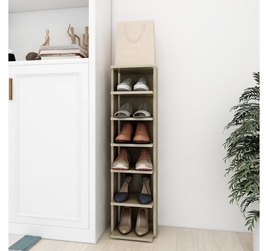 vidaXL Schuhschrank Schuhschrank Sonoma Eiche 25x27x102 cm Spanplatte günstig online kaufen