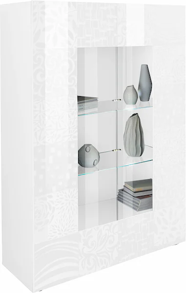 INOSIGN Vitrine "Miro", Stauraumvitrine, Höhe 166 cm mit dekorativem Siebdr günstig online kaufen