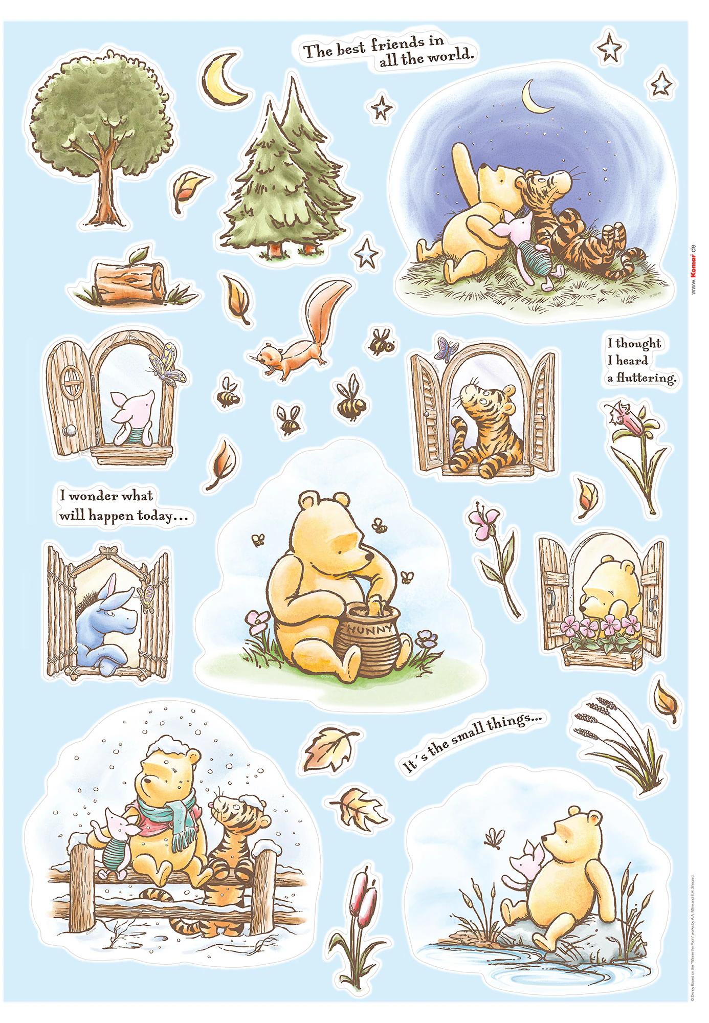 Komar Wandtattoo "Winnie the Pooh Adventures - Größe 50 x 70 cm", (61 St.), günstig online kaufen