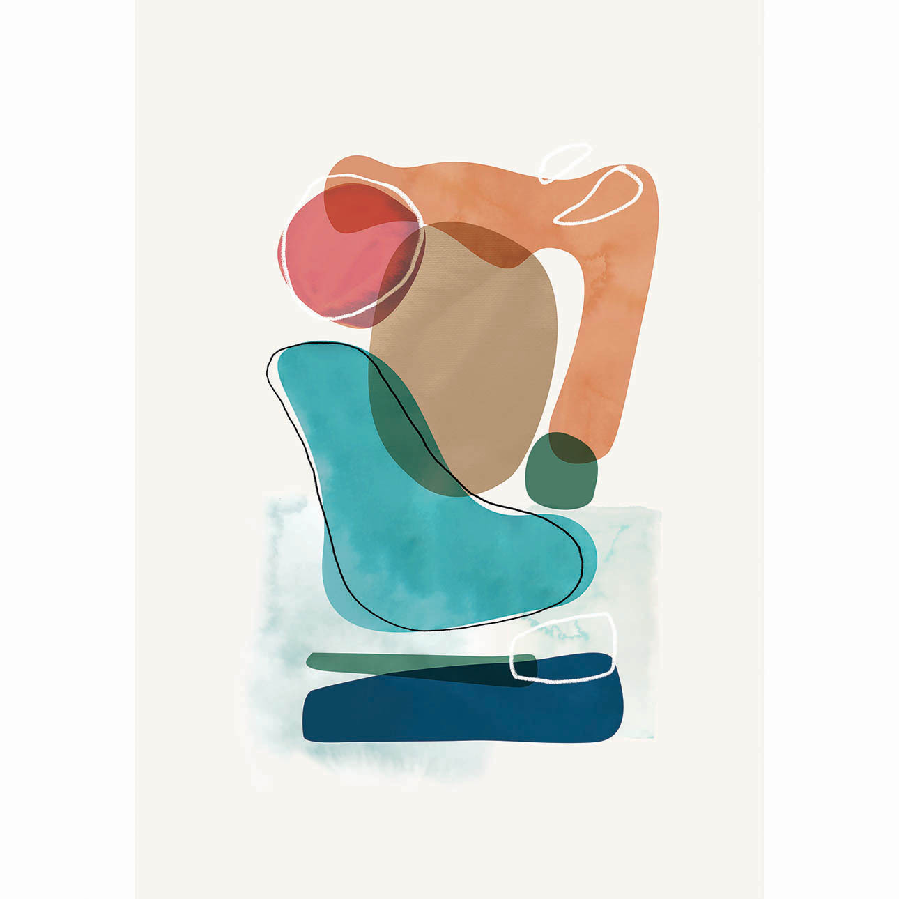 Leinwandbild Abstract Art I, 35 x 50 cm günstig online kaufen