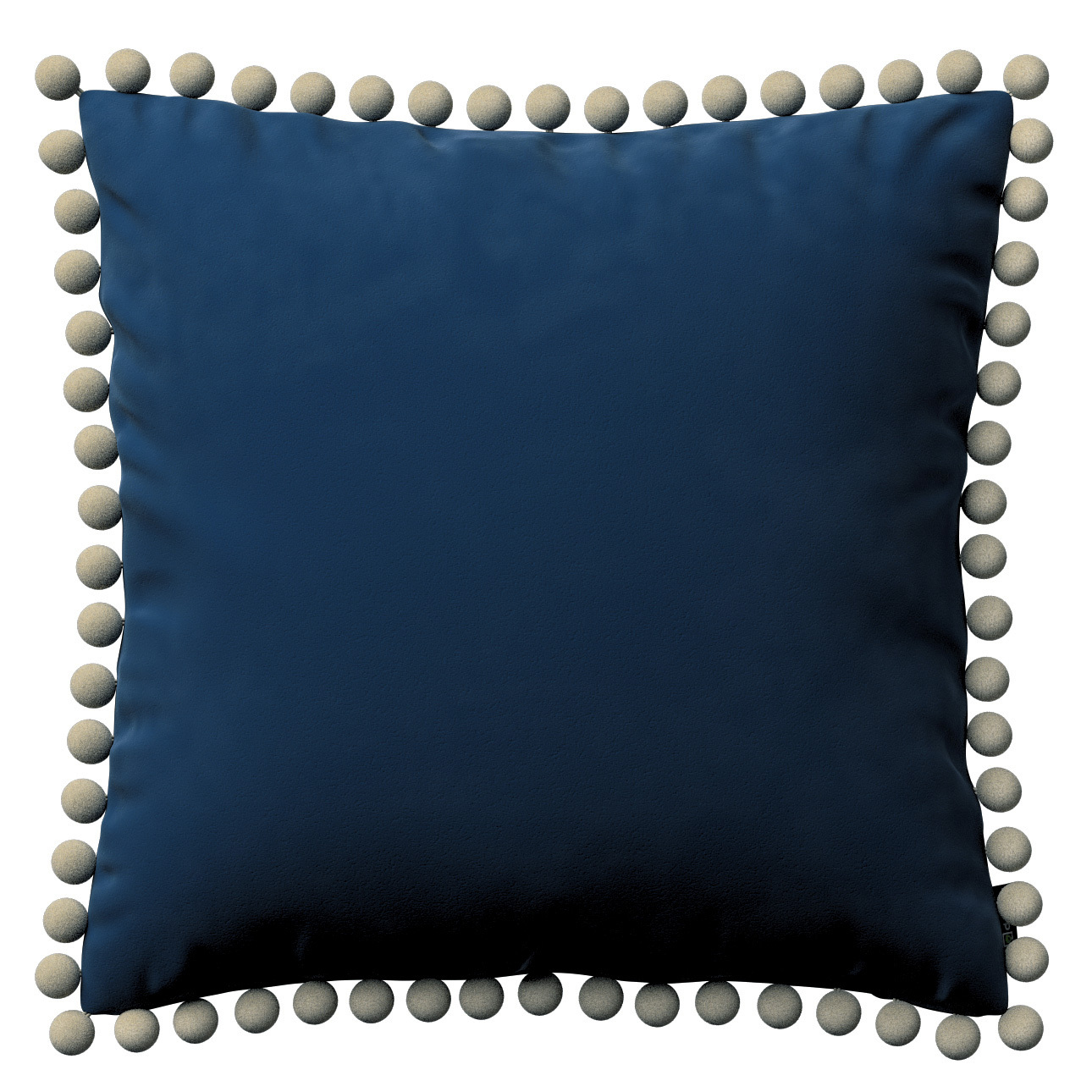 Kissenhülle Wera mit Bommeln, dunkelblau, 45 x 45 cm, Velvet (704-29) günstig online kaufen