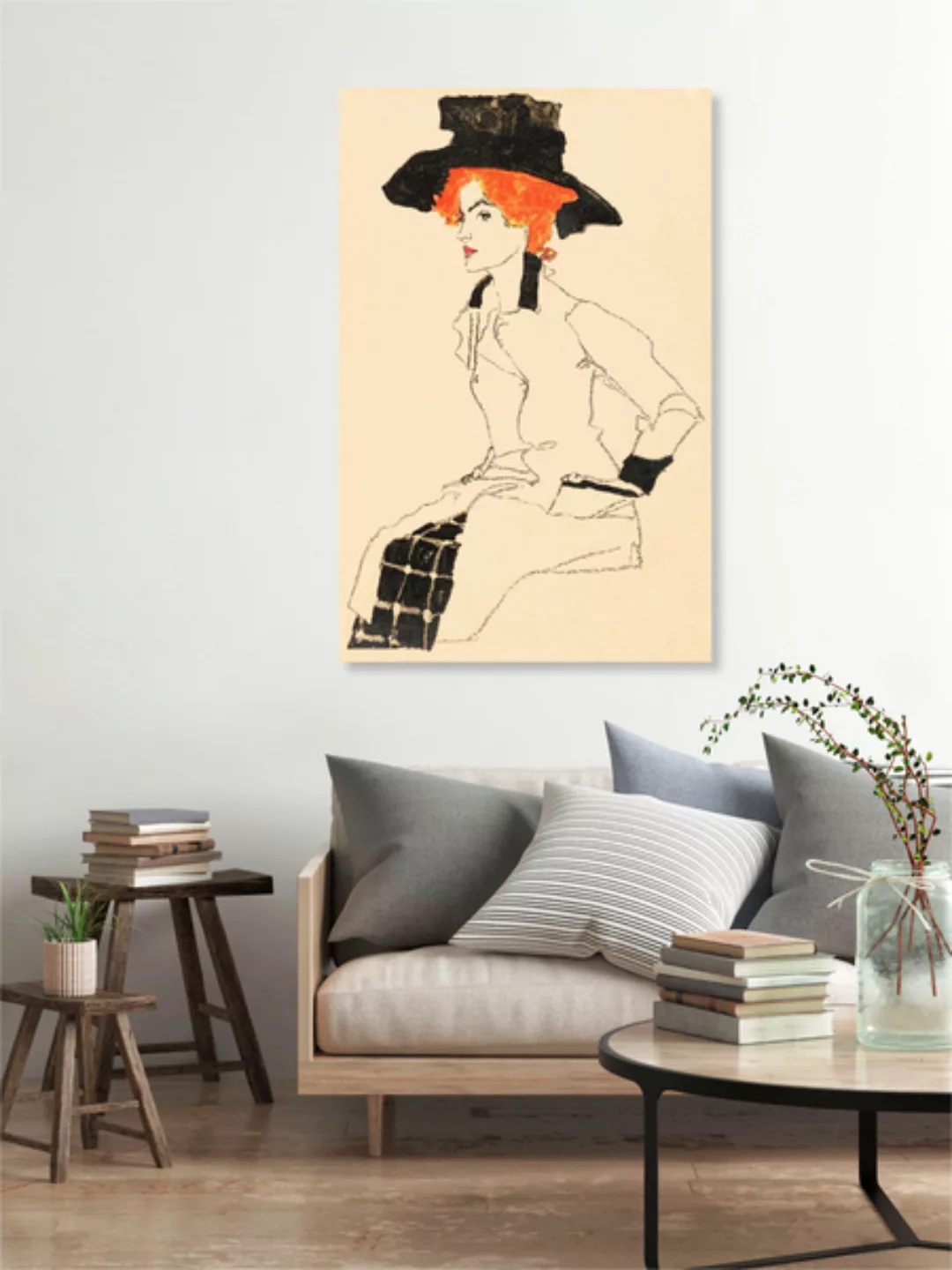 Poster / Leinwandbild - Egon Schiele: Portrait Of a Woman günstig online kaufen
