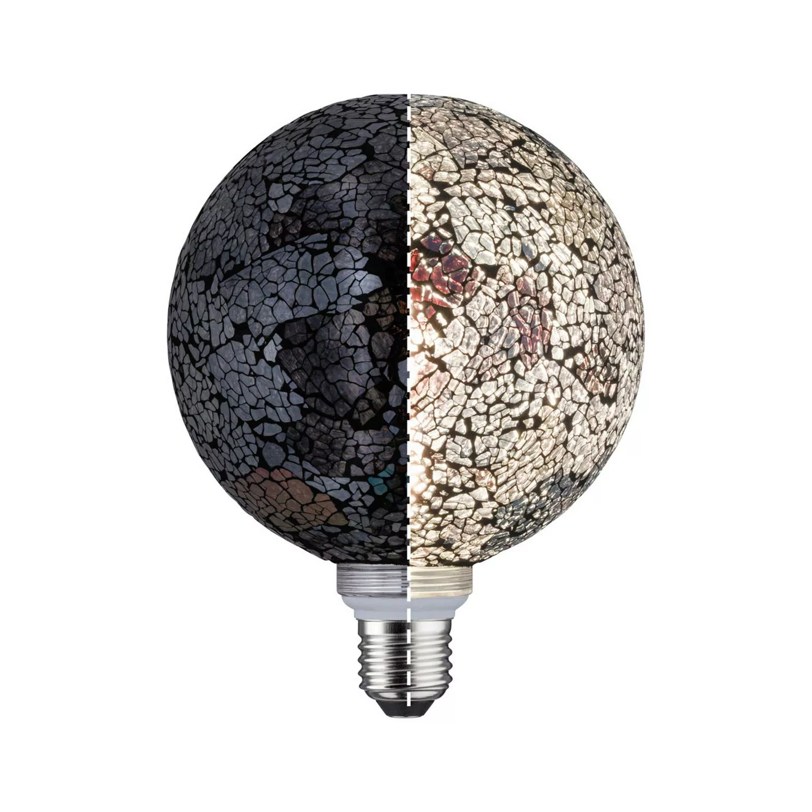 Paulmann E27 LED-Globe 5W Miracle Mosaic schwarz günstig online kaufen