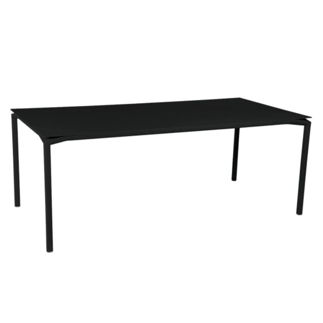 rechteckiger Tisch Calvi metall schwarz / 195 x 95 cm - Aluminium / 10 bis günstig online kaufen