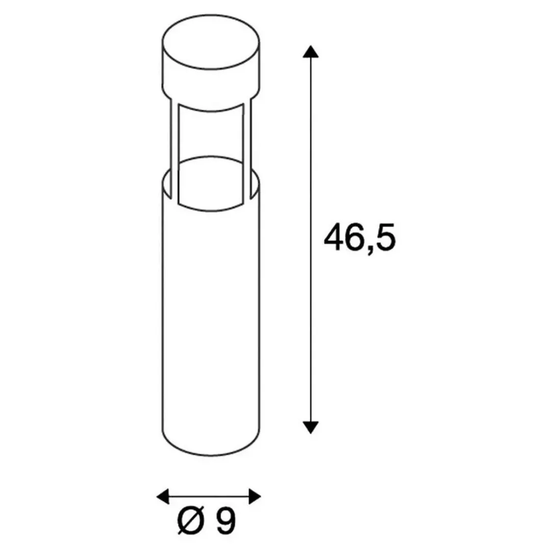 SLV SLOTS 45, Outdoor Standleuchte, LED, 3000K, anthrazit, Ø/H 9/46,5 cm, 4 günstig online kaufen