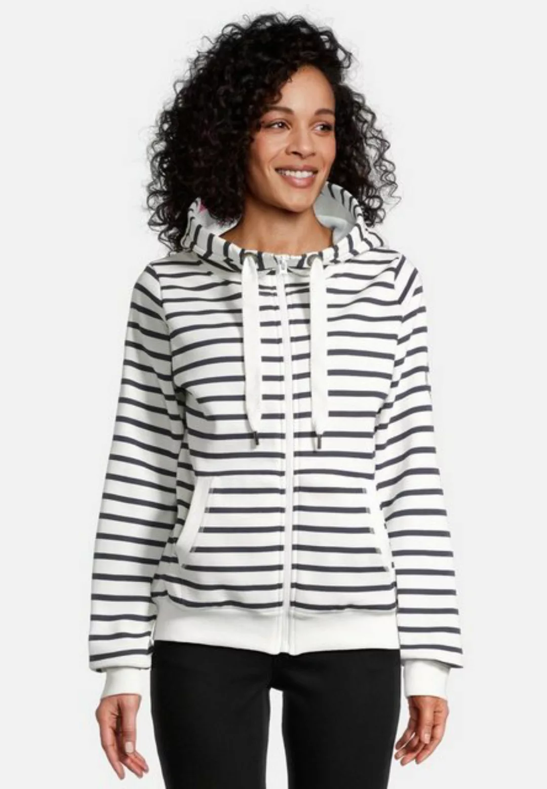 salzhaut Sweatjacke SÖÖTE - RINGEL Damen normale Passform günstig online kaufen