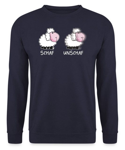 Quattro Formatee Sweatshirt Schaf Unschaf - Lustiger Spruch Statement Unise günstig online kaufen