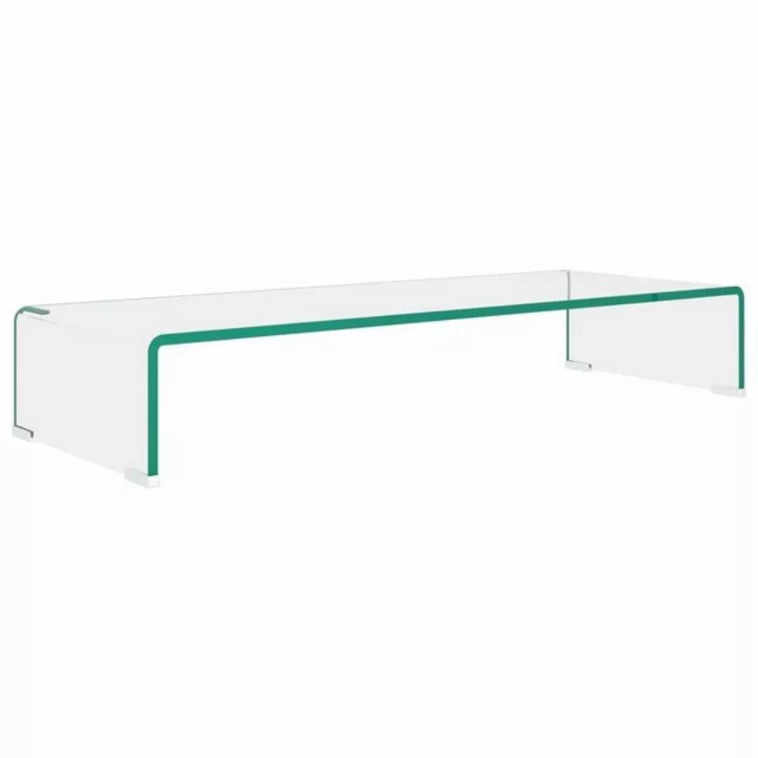 vidaXL TV-Schrank TV-Tisch Bildschirmerhöhung Glas Transparent 80x30x13 cm günstig online kaufen