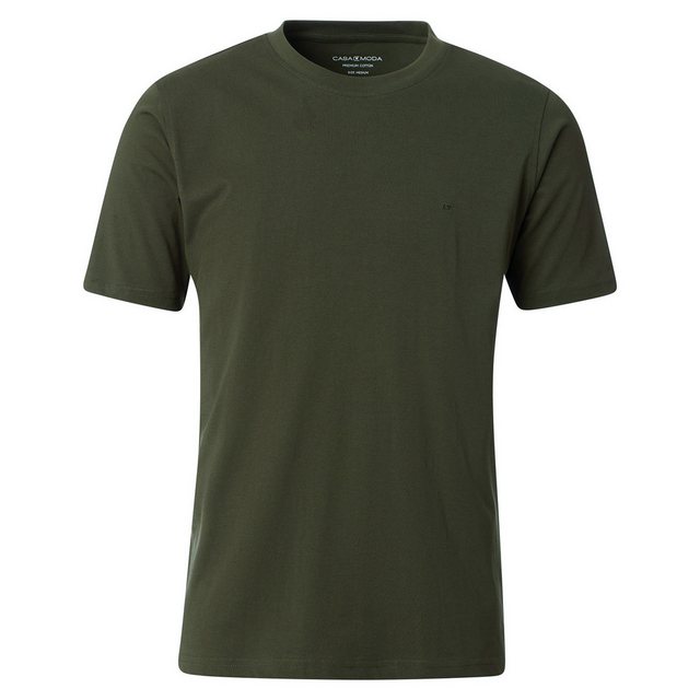 CASAMODA Rundhalsshirt Übergrößen CasaModa Basic T-Shirt dunkeloliv günstig online kaufen