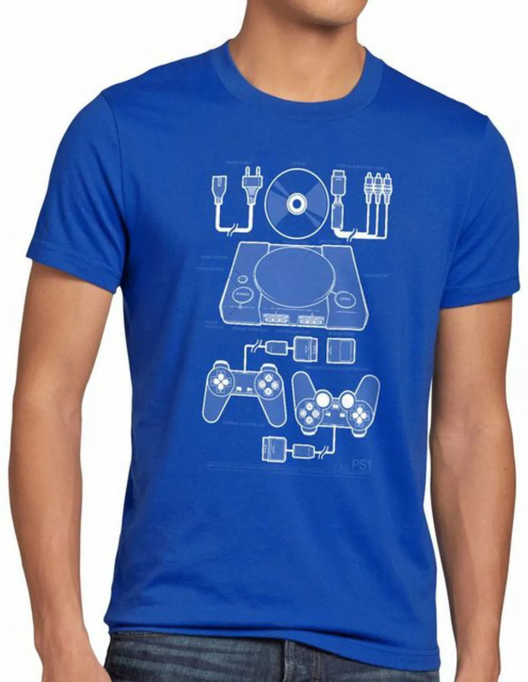 style3 T-Shirt Herren T-Shirt PS1 Retro Gamer PS gamepad konsole classic ps günstig online kaufen