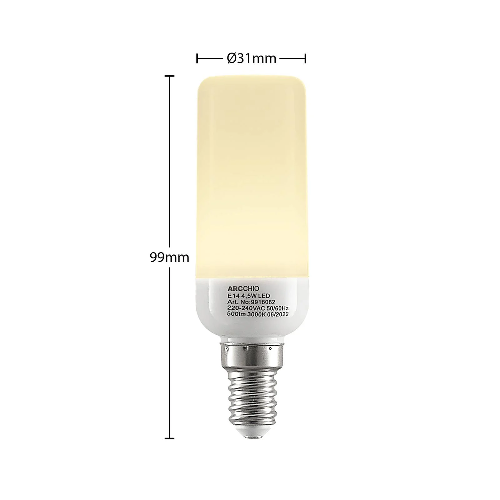 Arcchio LED-Lampe in Röhrenform E14 4,5W 3.000K günstig online kaufen