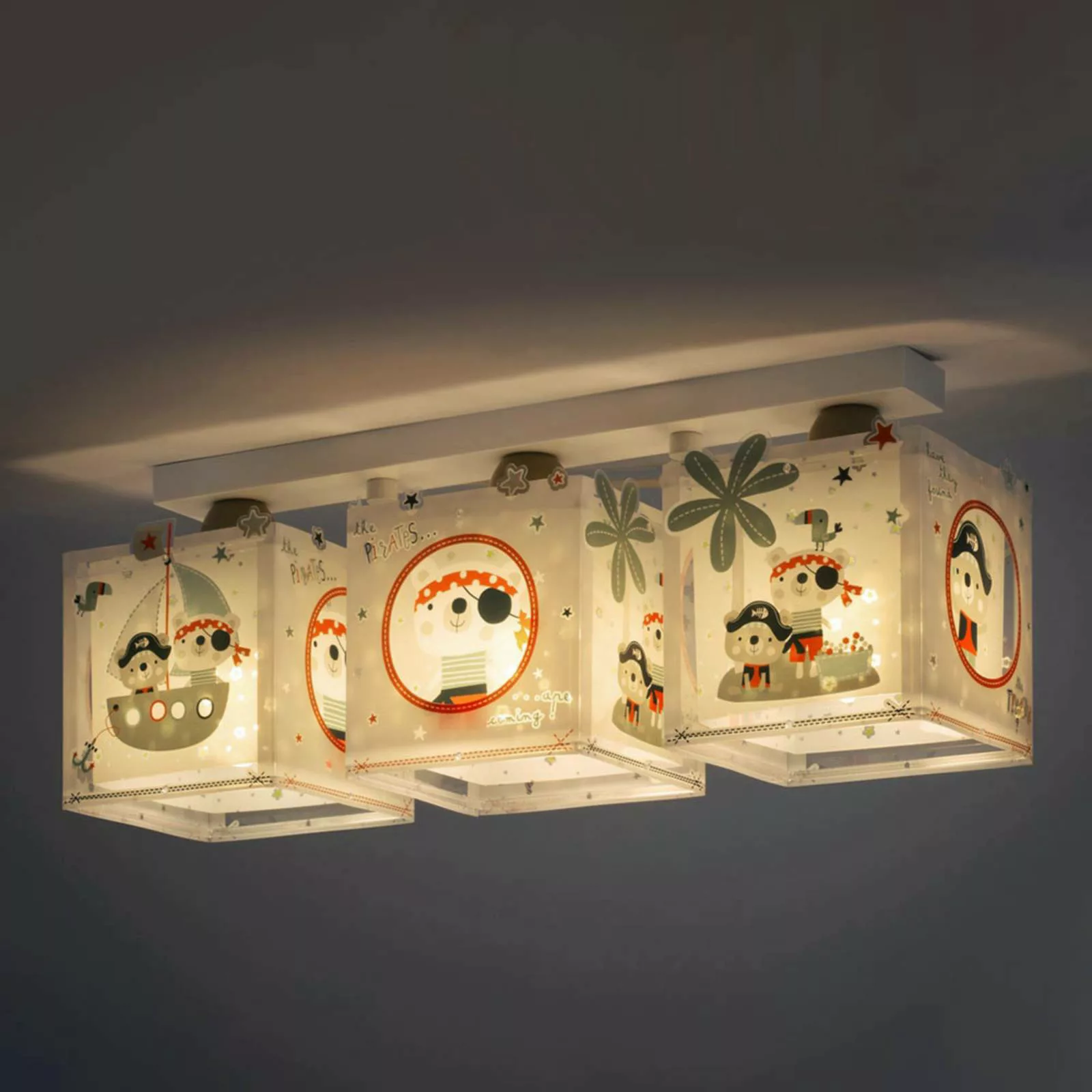 Dreiflammige Deckenlampe Pirates fürs Kinderzimmer günstig online kaufen