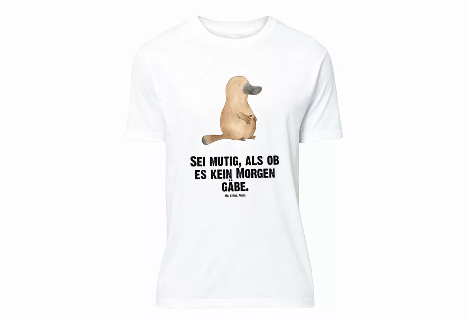 Mr. & Mrs. Panda T-Shirt Schnabeltier mutig - Weiß - Geschenk, Herrn, Neuan günstig online kaufen