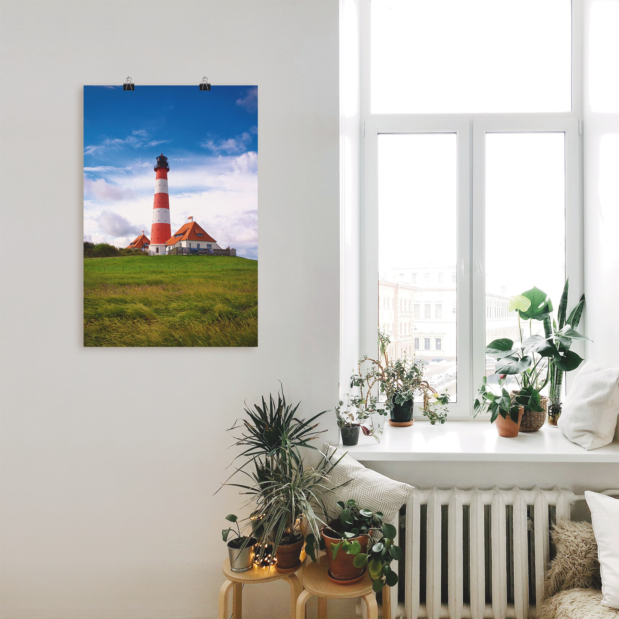 Artland Wandbild "Westerhever Leuchtturm", Gebäude, (1 St.), als Alubild, O günstig online kaufen