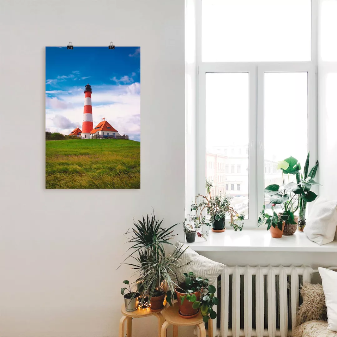 Artland Wandbild "Westerhever Leuchtturm", Gebäude, (1 St.), als Alubild, O günstig online kaufen