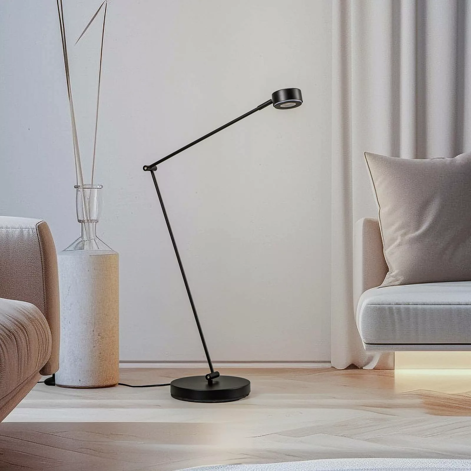 Lindby Stehlampe Jyla, schwarz, 2700K, GX53, Eisen günstig online kaufen