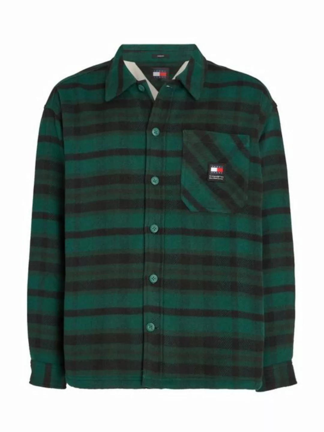 Tommy Jeans Fleecehemd TJM FLEECE LINED CHECK SHIRT EXT mit Streifenmuster günstig online kaufen