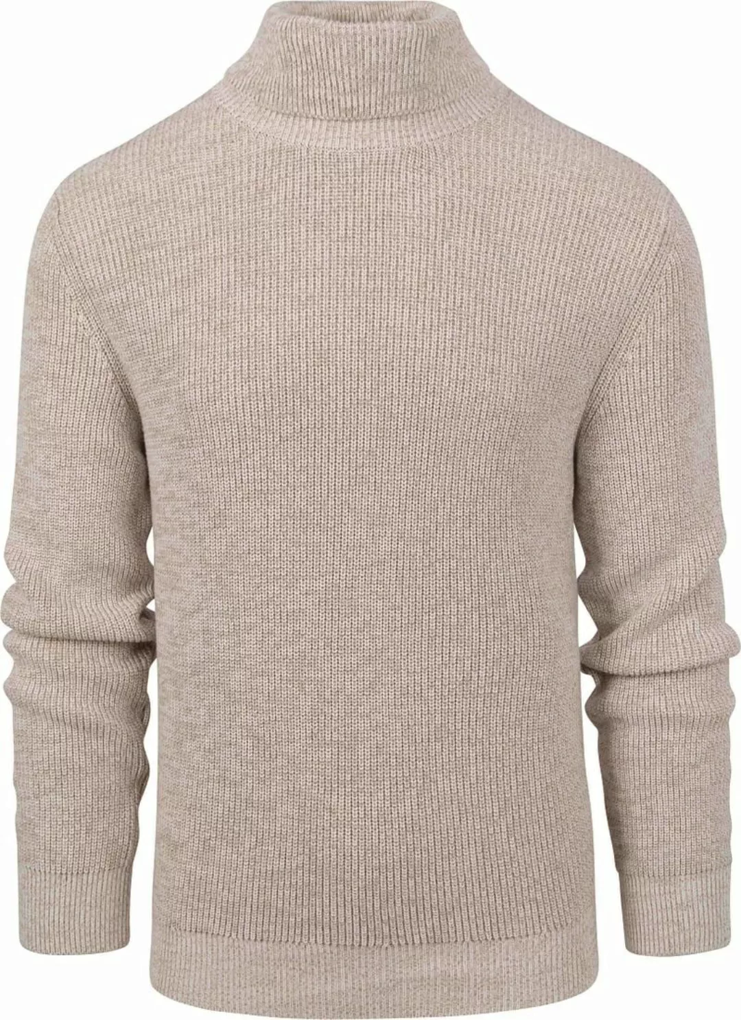 Marc O'Polo Rollkragenpullover Melange Beige - Größe L günstig online kaufen