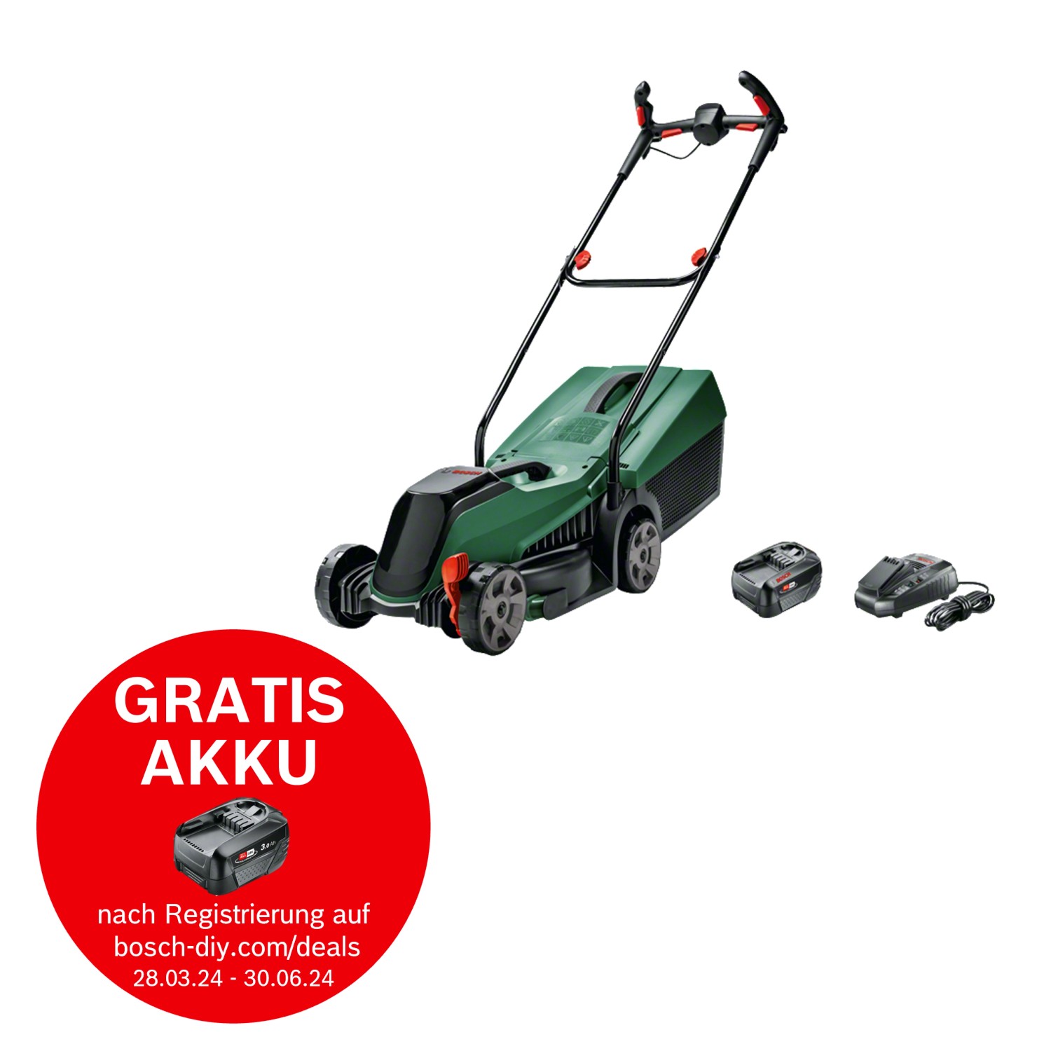 Bosch Akku-Rasenmäher CityMower 18V-32 inkl. Akku und Ladegerät günstig online kaufen