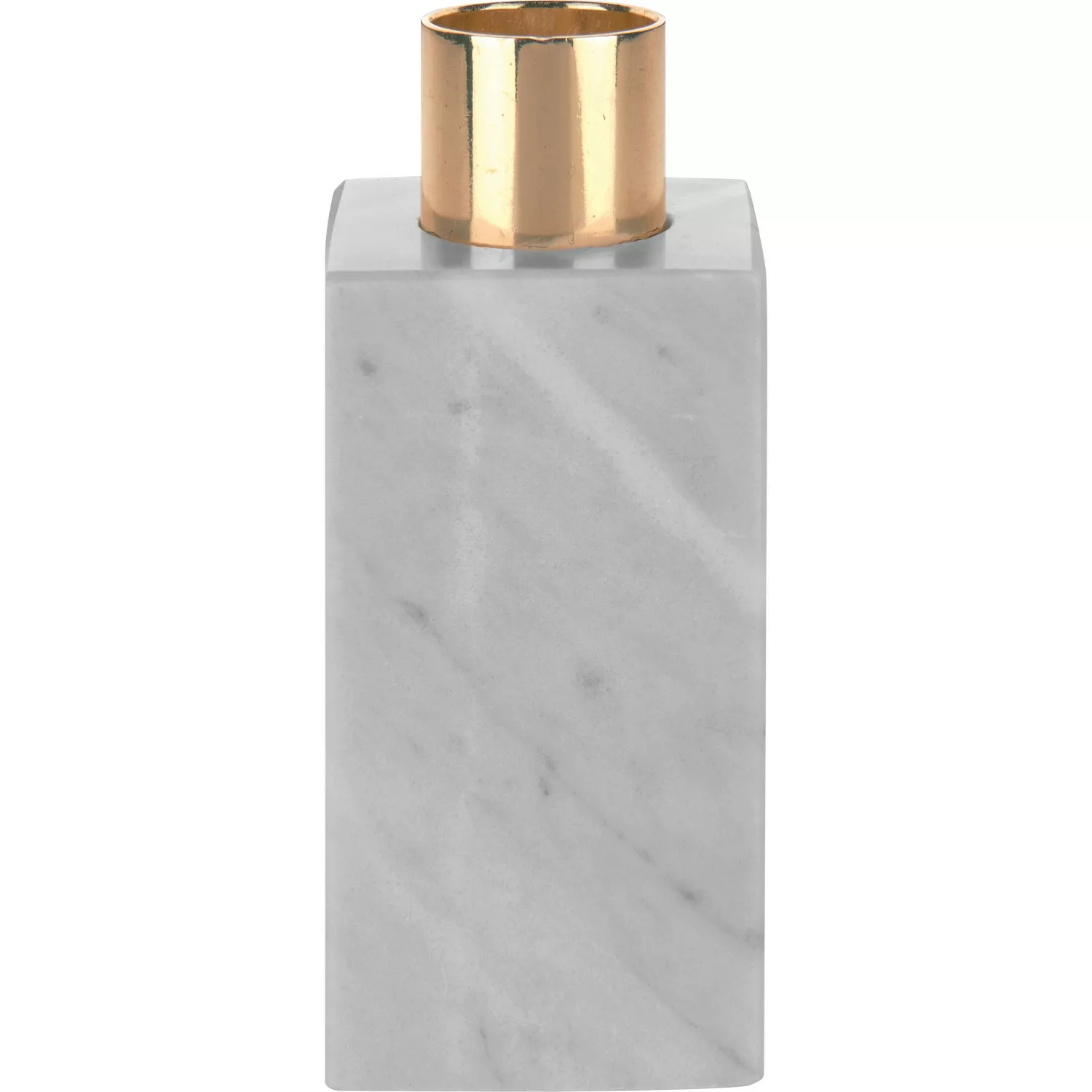 Kerzenhalter Modern Antique 10 cm x 4,5 cm x 4,5 cm Weiß-Grau günstig online kaufen